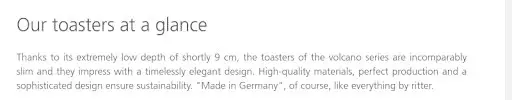 Ritterwerk Toasters Made in Germany