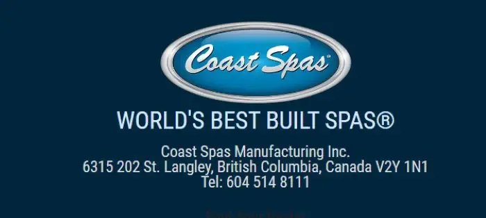 Coast Spas Hot Tub Made in Canada