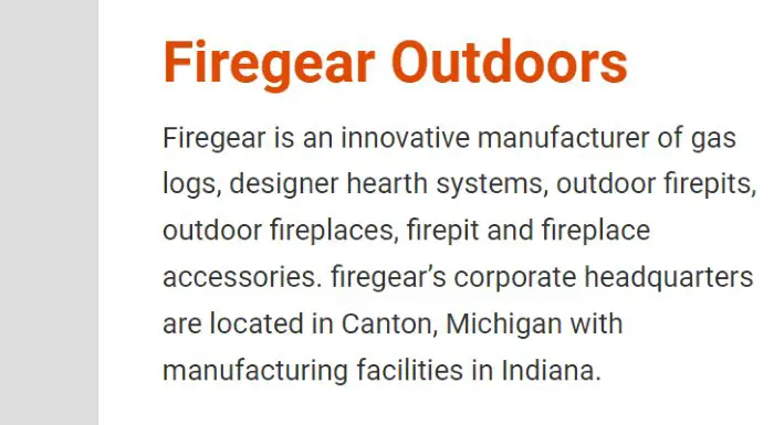 Firegear Fire Pits Made in USA