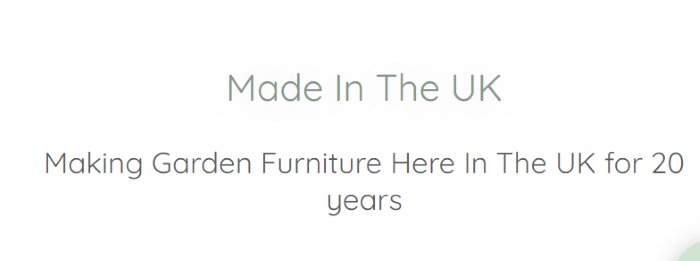 Midland Garden Furniture Made In UK