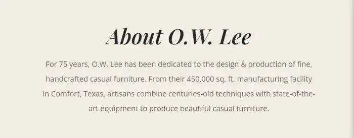 O.W Lee Fire Pits Made in USA