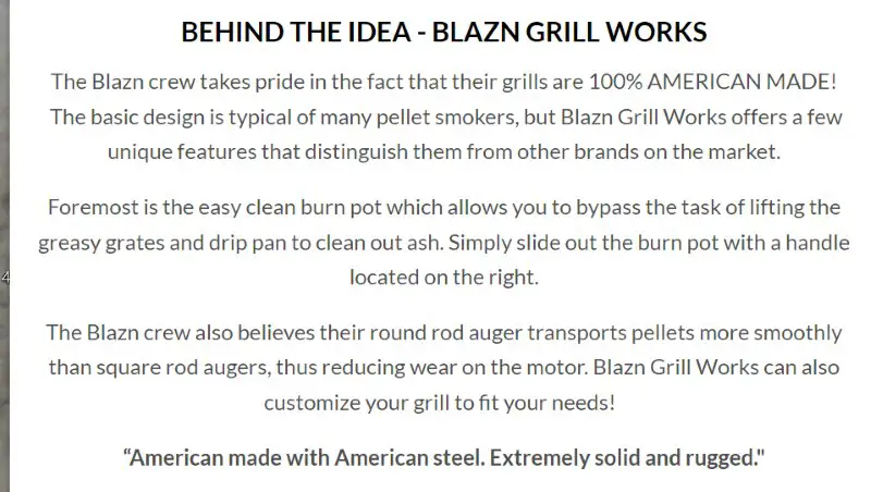 Blazn Grill Works Smokers Made in USA