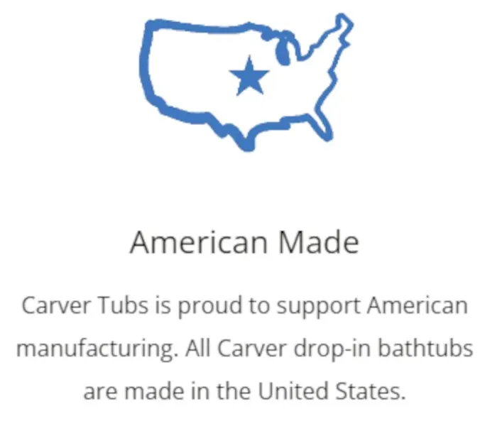 Carver Tubs Bathtubs Made in USA