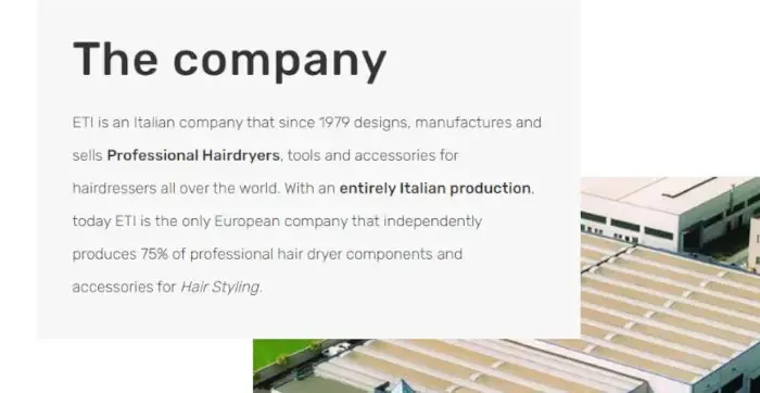 ETI World Hair Dryers Made in Italy