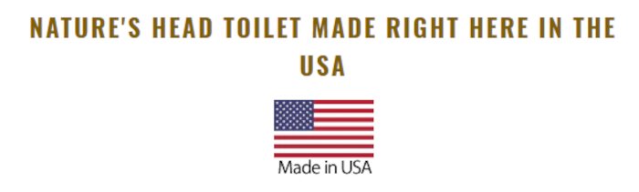 Nature's Head Toilet Made in USA