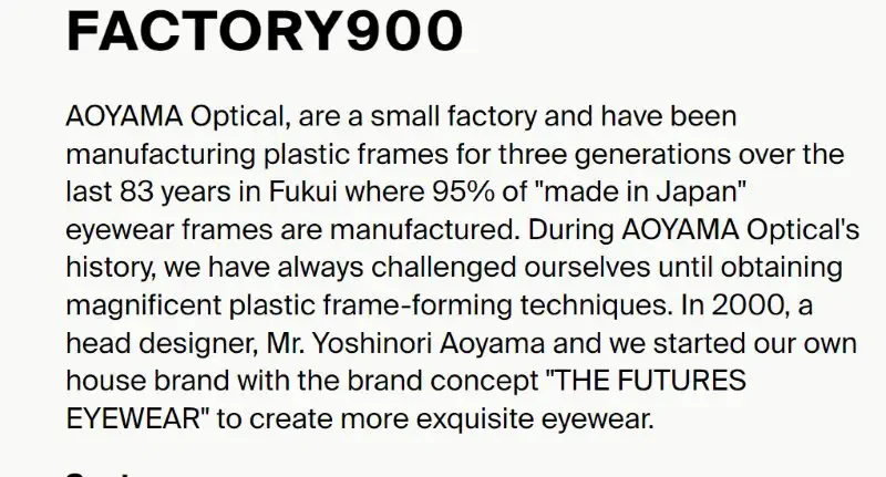 Factory900 Sunglasses Made in Japan