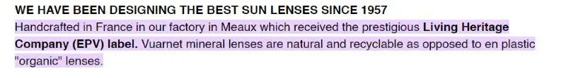 Vuarnet Sunglasses Made in France