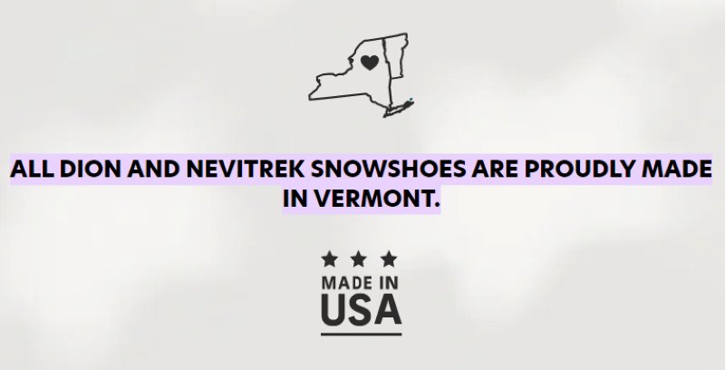 Dion NeviTREK Snowshoes Made in USA