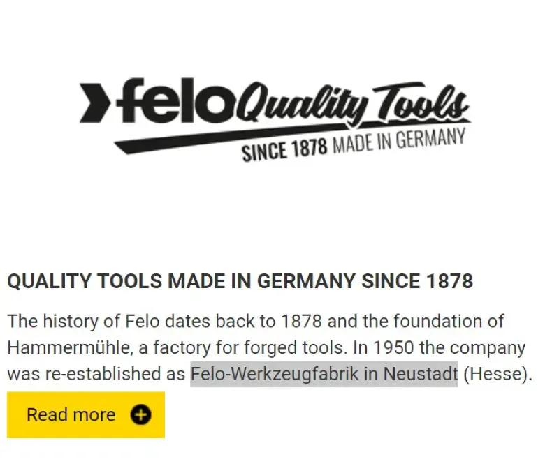 Felo Screwdrivers Made in Germany