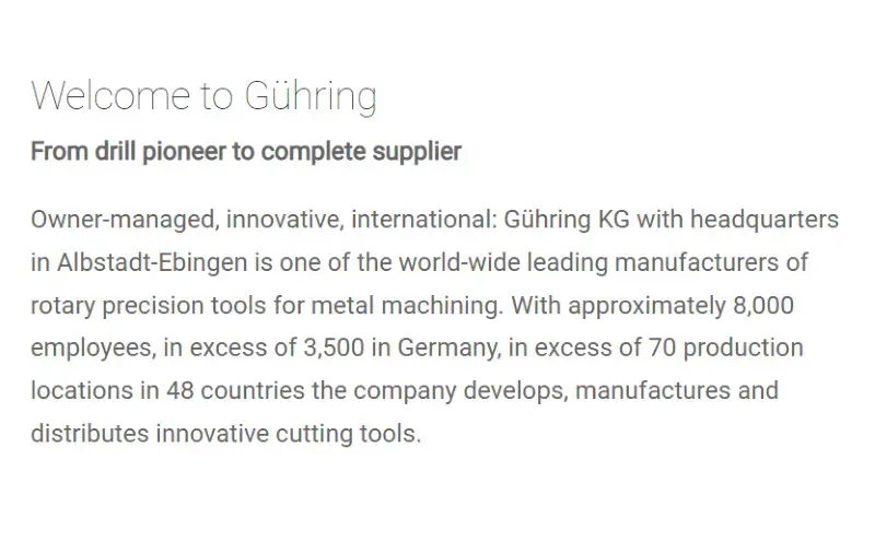 Guhring Drill Bits Made in Germany