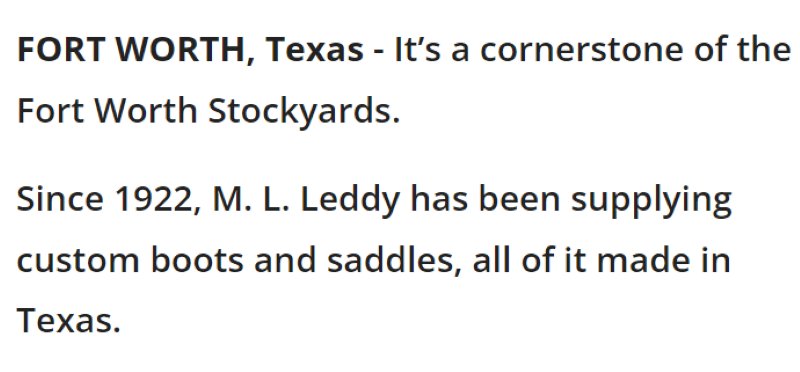 M.L. Leddy’s Cowboy Boots Made in USA