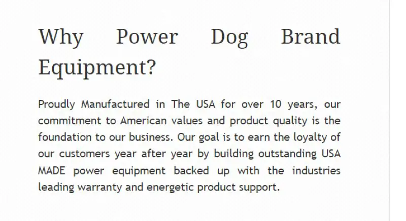 Power Dog Log Splitters Made in USA