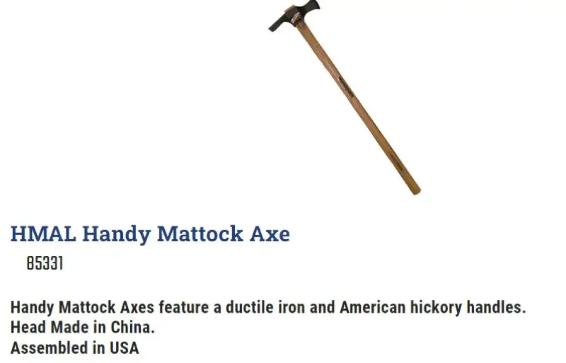 Vaughan Axes Made in USA