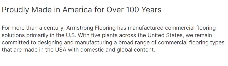 Armstrong Flooring Hardwood Flooring Made in USA