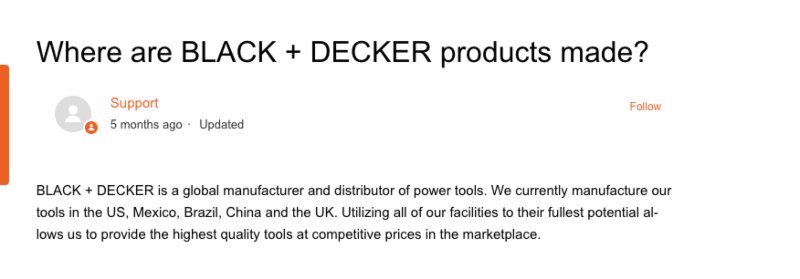 Black and Decker, Inc. Waffle Makers Made in USA