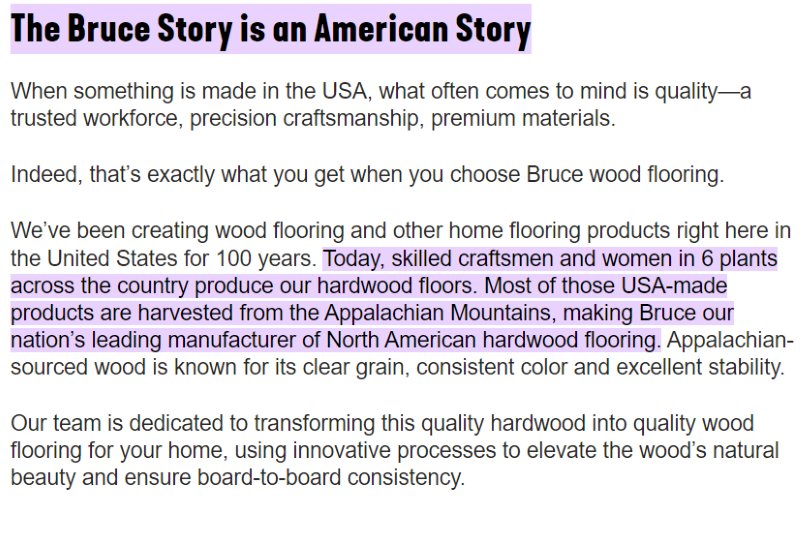 Bruce Hardwood Flooring Made in USA