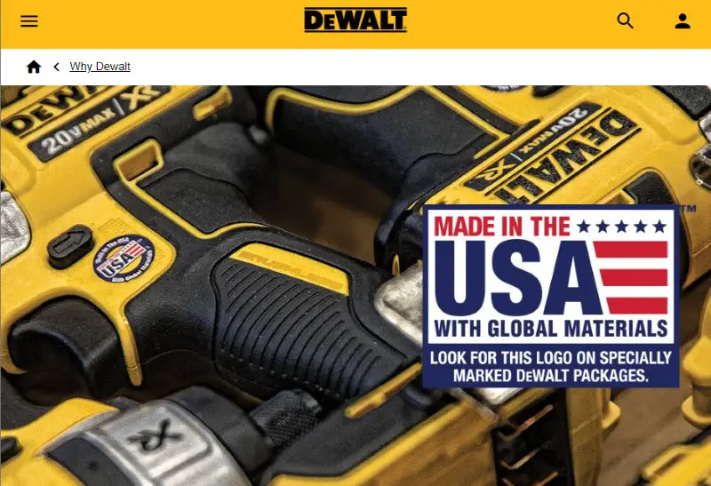 DeWalt Cordless Drills Made in USA