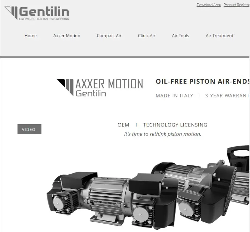 Gentilin Air Compressors Made in Italy