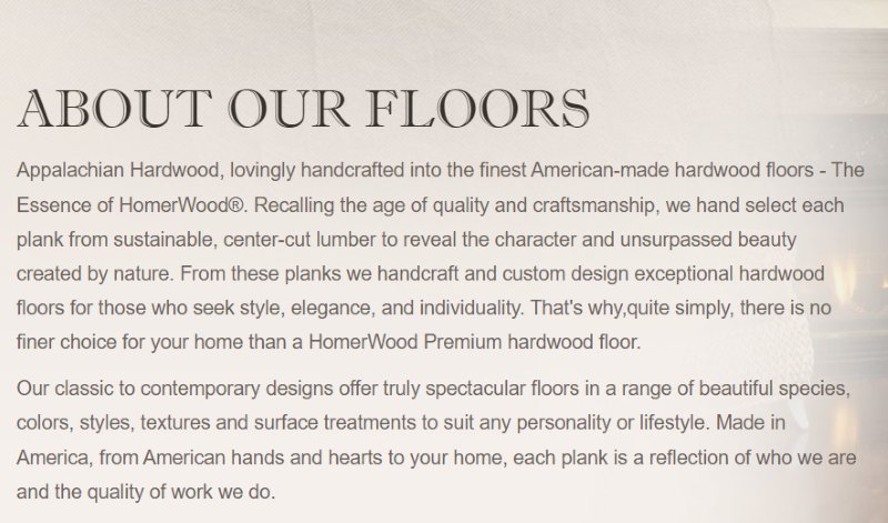 Homerwood Hardwood Flooring Made in USA