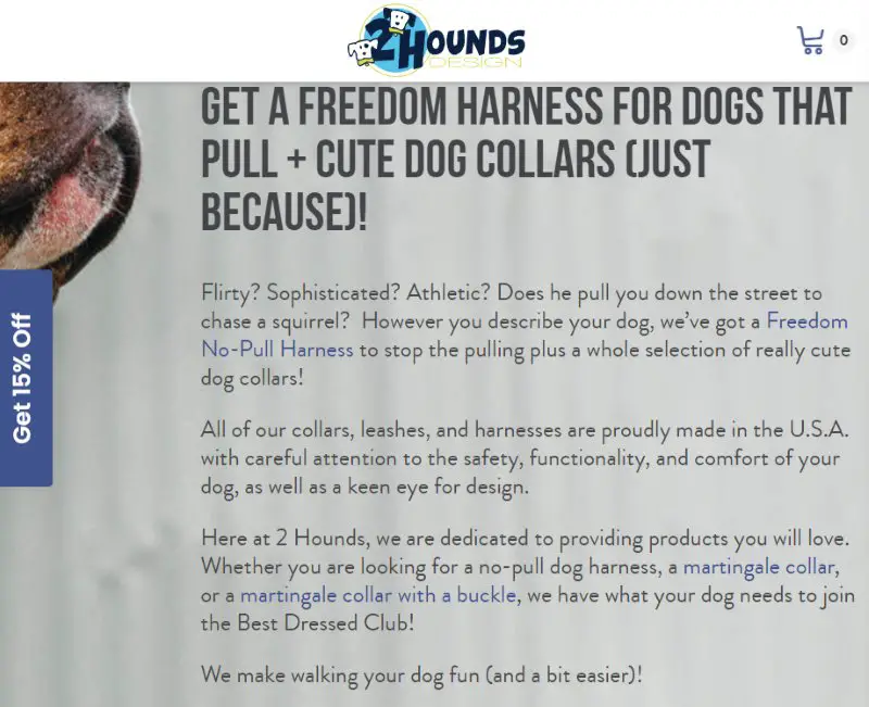 2 Hounds Design Dog Collars Made in USA