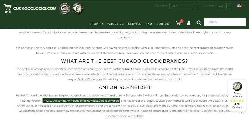 Anton Schneider Cuckoo Clocks Made in Germany 1