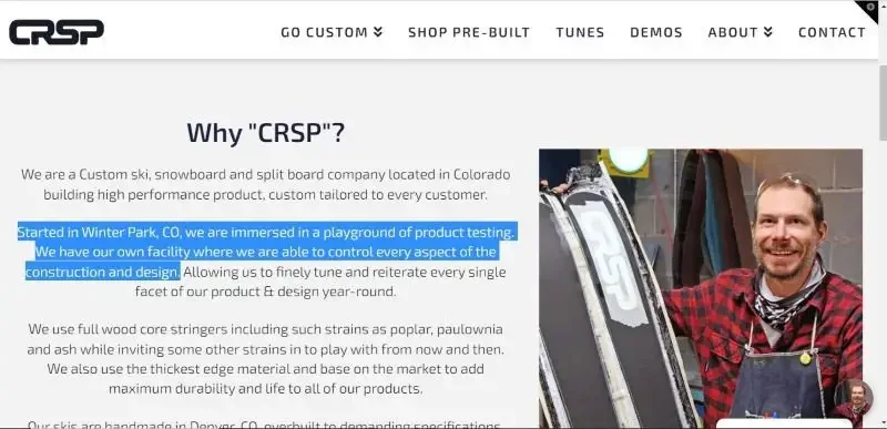 CRSP Snowboards Made in USA