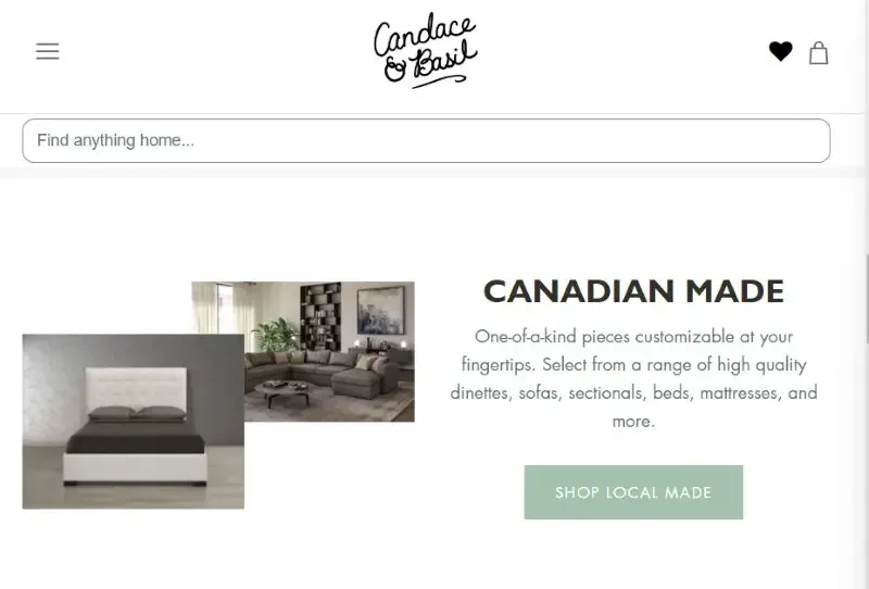 Candace & Basil Sofas Made in Canada