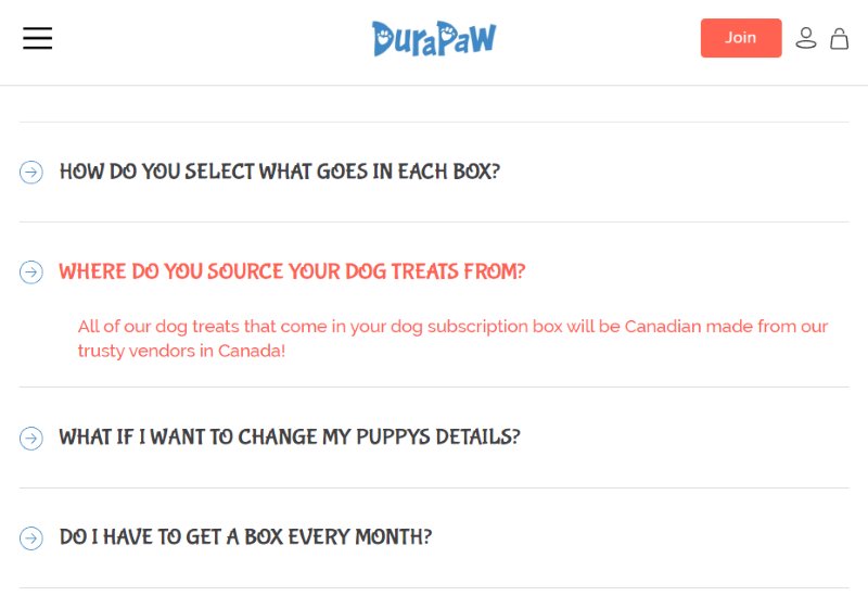 DuraPaw Dog Treats Made in Canada