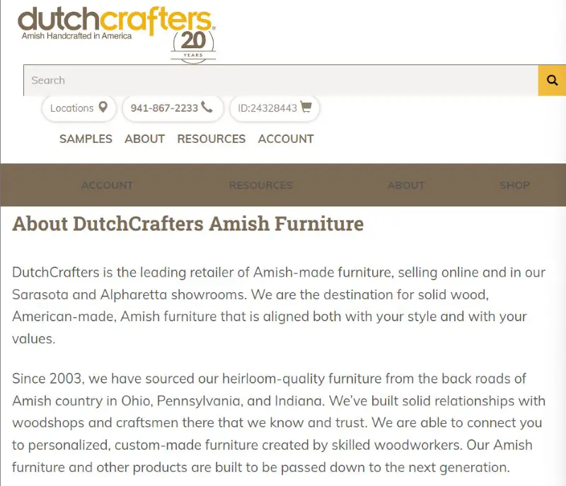 Dutch Crafters Sofas Made in USA