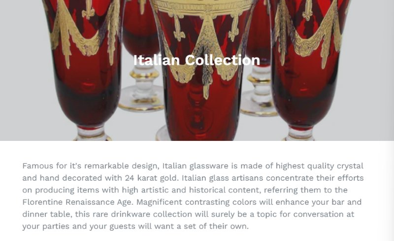 Gifts Plaza Wine Glasses Made in Italy