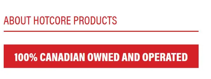 Hotcore Products Sleeping Bags Made in Canada
