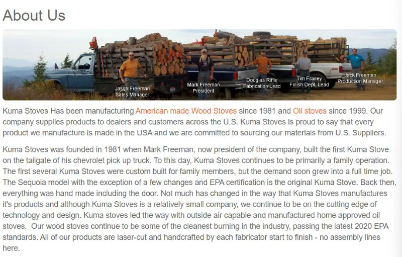 Kuma Stoves Wood Stoves Made in USA