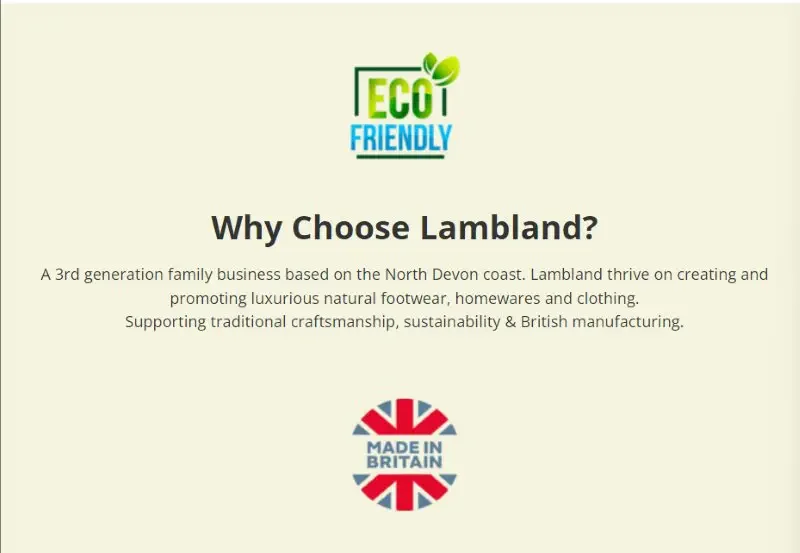 Lambland Slippers Made in UK