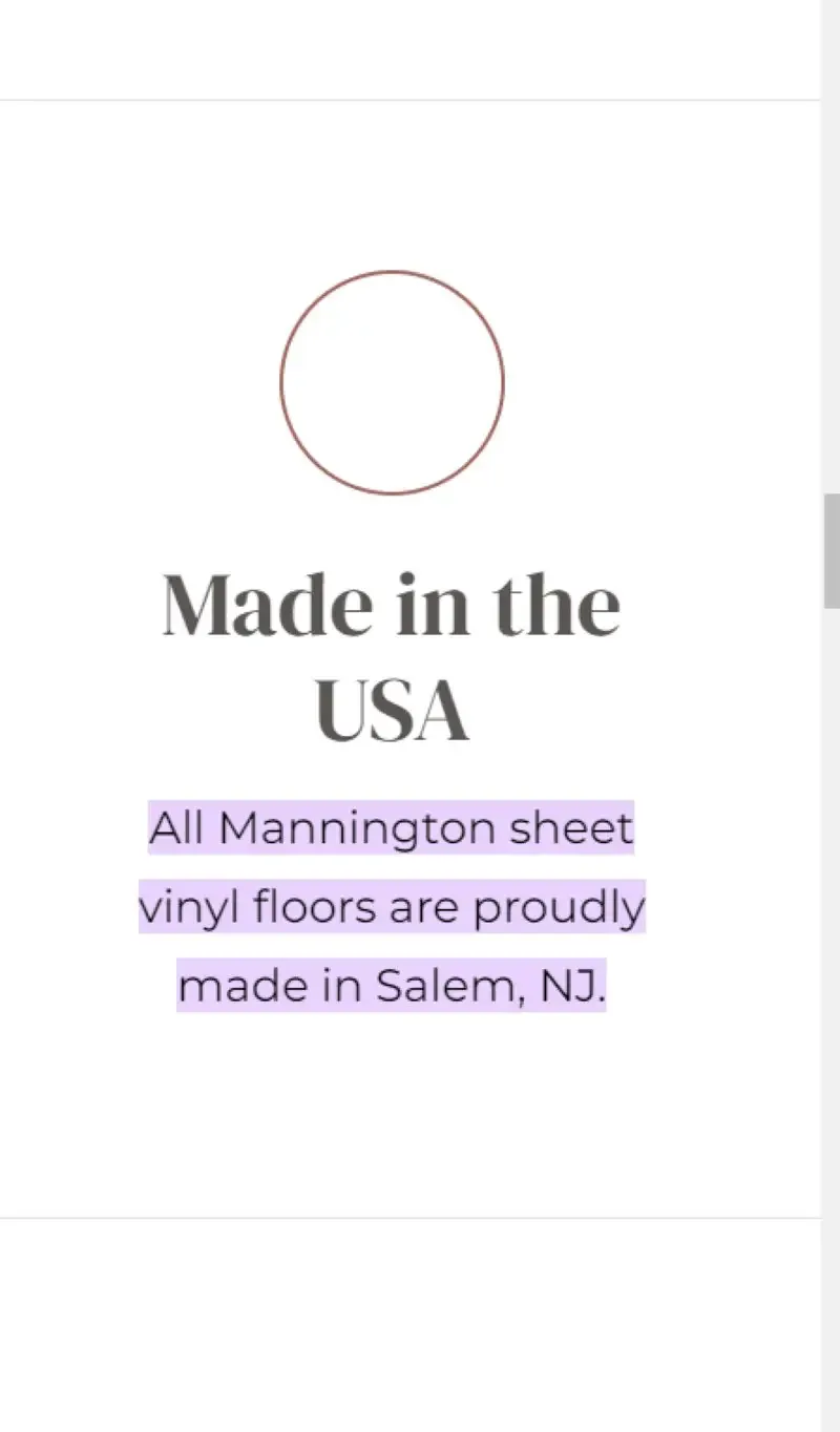 Mannington Vinyl Flooring Made in USA