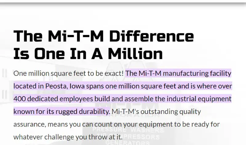 Mi-T-M Generators Made in USA