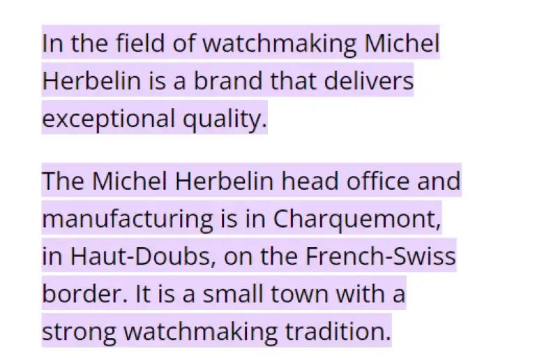 Michel Herbelin Watches Made in France