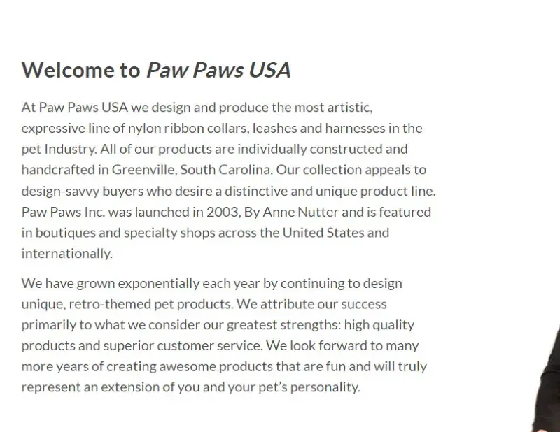 Paw Paws Dog Collars Made in USA