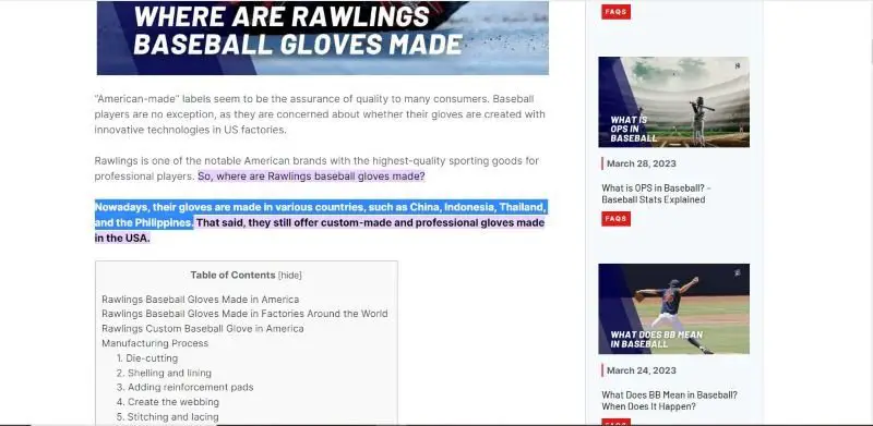 Rawlings Baseball Gloves Made in USA 2
