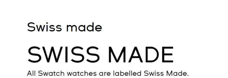 Swatch Watches Made in Switzerland