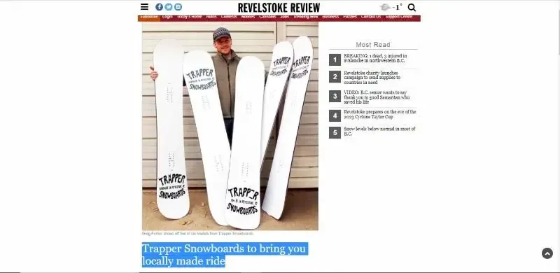 Trapper Snowboards Snowboards Made in Canada 2