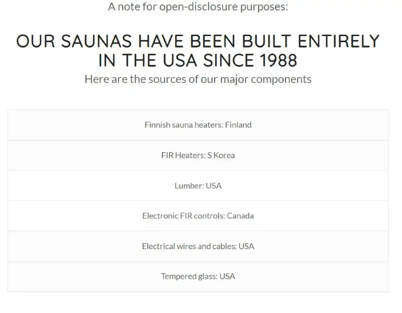 Heavenly Heat Saunas Made in USA