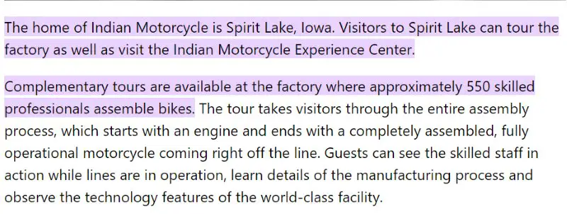 Indian Motorcycle Made in USA
