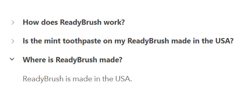 ReadyBrush Toothbrushes Made in USA