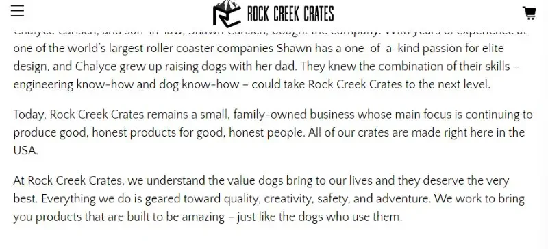 Rock Creek Dog Crates Made in USA