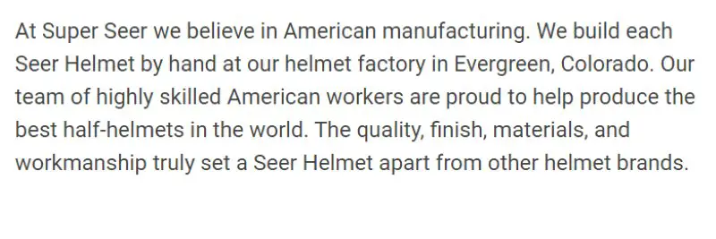 Super Seer Motorcycle Helmets Made in USA