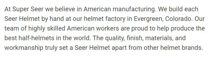 Super Seer Motorcycle Helmets Made in USA