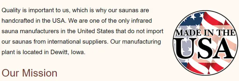TheraSauna Saunas Made in USA