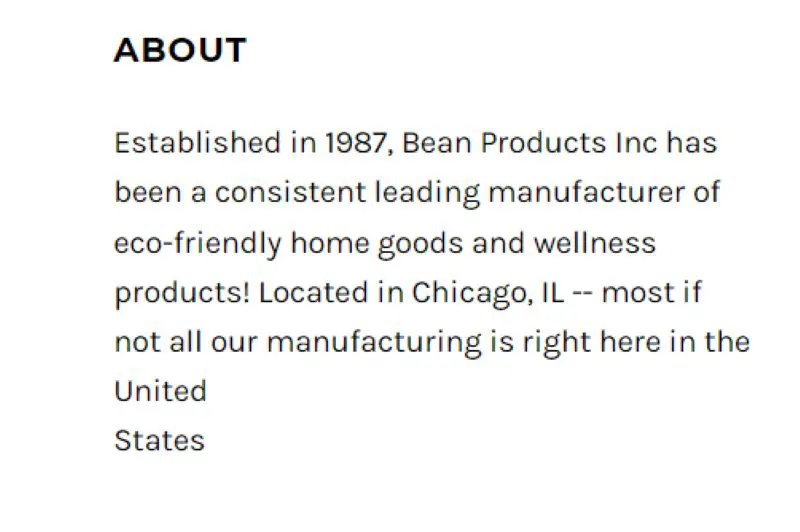 Bean Products Shower Curtains Made in USA