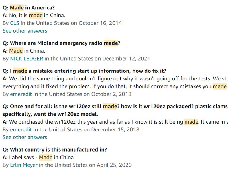 Midland USA Emergency Radios Made in USA