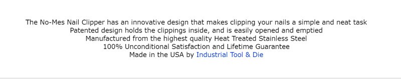 No-Mes Nail Clippers Made in USA